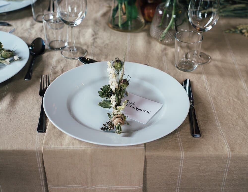 place setting at an event